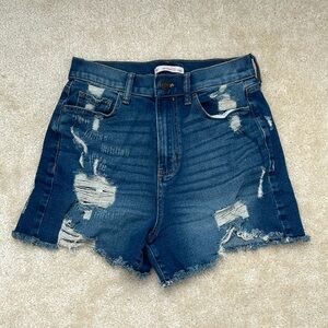 ripped denim shorts